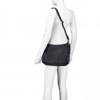 Beuteltasche Nappa Schwarz, Farbe: schwarz, Marke: Hausfelder Manufaktur, EAN: 4065646020733, Abmessungen in cm: 32.5x24.5x10, Bild 4 von 6