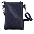 Umhängetasche / Handytasche mit Silberfittings Dunkelblau, Farbe: blau/petrol, Marke: Hausfelder Manufaktur, EAN: 4065646022263, Abmessungen in cm: 14.5x21x1.7, Bild 3 von 6