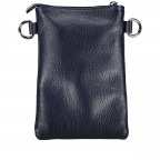 Umhängetasche / Handytasche mit Silberfittings Dunkelblau, Farbe: blau/petrol, Marke: Hausfelder Manufaktur, EAN: 4065646022263, Abmessungen in cm: 14.5x21x1.7, Bild 3 von 6