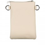 Umhängetasche / Handytasche mit Silberfittings Beige, Farbe: beige, Marke: Hausfelder Manufaktur, EAN: 4065646022294, Abmessungen in cm: 14.5x21x1.7, Bild 3 von 6