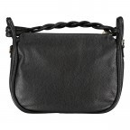 Beuteltasche mit Goldfittings Schwarz, Farbe: schwarz, Marke: Hausfelder Manufaktur, EAN: 4065646022355, Abmessungen in cm: 32.5x24.5x10.2, Bild 3 von 8