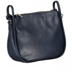 Beuteltasche mit Goldfittings Dunkelblau, Farbe: blau/petrol, Marke: Hausfelder Manufaktur, EAN: 4065646022362, Abmessungen in cm: 32.5x24.5x10.2, Bild 2 von 8