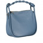Beuteltasche mit Goldfittings Hellblau, Farbe: blau/petrol, Marke: Hausfelder Manufaktur, EAN: 4065646022386, Abmessungen in cm: 32.5x24.5x10.2, Bild 2 von 8