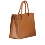 Handtasche mit Goldfittings Hellbraun, Farbe: braun, Marke: Hausfelder Manufaktur, EAN: 4065646022492, Abmessungen in cm: 31.5x27x14, Bild 2 von 7