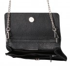 Clutch / Geldbörse mit Schulterkette Schwarz, Farbe: schwarz, Marke: Hausfelder Manufaktur, EAN: 4065646008700, Abmessungen in cm: 19x11x2, Bild 6 von 6