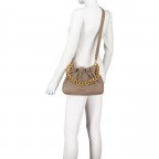 Umhängetasche Soft Volume Camille Silky Leather Taupe Brown, Farbe: taupe/khaki, Marke: Les Visionnaires, EAN: 4260711679810, Abmessungen in cm: 32x22x12, Bild 4 von 6