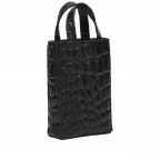 Handtasche Paper Bag Tote XXS Waxy Kroko Black, Farbe: schwarz, Marke: Liebeskind Berlin, EAN: 4099593012305, Abmessungen in cm: 11.5x16.5x4.5, Bild 2 von 5