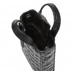 Handtasche Paper Bag Tote XXS Waxy Kroko Black, Farbe: schwarz, Marke: Liebeskind Berlin, EAN: 4099593012305, Abmessungen in cm: 11.5x16.5x4.5, Bild 4 von 5