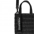 Handtasche Paper Bag Tote XXS Waxy Kroko Black, Farbe: schwarz, Marke: Liebeskind Berlin, EAN: 4099593012305, Abmessungen in cm: 11.5x16.5x4.5, Bild 5 von 5