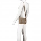 Umhängetasche Taupe, Farbe: taupe/khaki, Marke: Hausfelder Manufaktur, EAN: 4065646012806, Abmessungen in cm: 20.5x19x8, Bild 4 von 6