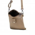 Umhängetasche / Handytasche mit austauschbaren Riemen und Silberfittings Taupe, Farbe: taupe/khaki, Marke: Hausfelder Manufaktur, EAN: 4065646017160, Abmessungen in cm: 14.5x20.5x1, Bild 6 von 6