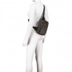 Umhängetasche Vezzola Eco Sling Bag Brown Ochre, Farbe: braun, Marke: Guess, EAN: 7622336918595, Abmessungen in cm: 15x23x4, Bild 4 von 5