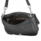 Umhängetasche Nappa, Farbe: schwarz, blau/petrol, beige, weiß, Marke: Hausfelder Manufaktur, Abmessungen in cm: 22x15.5x4.5, Bild 8 von 8