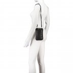 Umhängetasche / Handytasche mit austauschbaren Riemen und Silberfittings, Marke: Hausfelder Manufaktur, Abmessungen in cm: 11x17.5x2, Bild 4 von 6