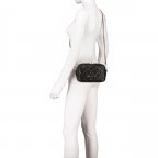 Umhängetasche Ocarina Camera Bag Relove Recycle, Farbe: schwarz, beige, Marke: Valentino Bags, Abmessungen in cm: 20.5x13x7.5, Bild 5 von 6