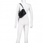 Umhängetasche Anett New Shoulderbag, Farbe: schwarz, beige, Marke: BOSS, Abmessungen in cm: 26x15.5x6, Bild 5 von 8