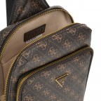 Umhängetasche Milano Slingbag 4g-logo, Farbe: schwarz, braun, cognac, Marke: Guess, Abmessungen in cm: 18.5x27.5x6.5, Bild 6 von 6