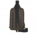 Umhängetasche Milano Slingbag 4g-logo, Farbe: schwarz, braun, cognac, Marke: Guess, Abmessungen in cm: 18.5x27.5x6.5, Bild 4 von 6