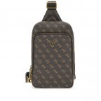 Umhängetasche Milano Slingbag 4g-logo, Farbe: schwarz, braun, cognac, Marke: Guess, Abmessungen in cm: 18.5x27.5x6.5, Bild 1 von 6