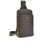 Umhängetasche Milano Slingbag 4g-logo, Farbe: schwarz, braun, cognac, Marke: Guess, Abmessungen in cm: 18.5x27.5x6.5, Bild 2 von 6