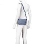 Umhängetasche Mademoiselle M40, Farbe: schwarz, grau, blau/petrol, beige, metallic, Marke: Zwei, Abmessungen in cm: 28x15x9, Bild 6 von 8