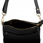 Umhängetasche mit Goldfittings, Farbe: schwarz, blau/petrol, beige, weiß, Marke: Hausfelder Manufaktur, Abmessungen in cm: 21x22x3, Bild 6 von 6