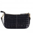 Umhängetasche Kroko, Farbe: schwarz, beige, Marke: Hausfelder Manufaktur, Abmessungen in cm: 24x14x5, Bild 3 von 5