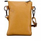 Umhängetasche / Handytasche Velours mit Silberfittings, Farbe: braun, taupe/khaki, beige, Marke: Hausfelder Manufaktur, Abmessungen in cm: 14x21x1.7, Bild 3 von 6