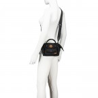 Umhängetasche Crossbody S, Farbe: schwarz, blau/petrol, Marke: Cabaia, Abmessungen in cm: 18x14x7.5, Bild 4 von 5