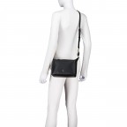 Umhängetasche Fashion, Farbe: schwarz, taupe/khaki, rot/weinrot, Marke: AIGNER, Abmessungen in cm: 22x17x7, Bild 6 von 7