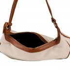 Umhängetasche Canvas, Farbe: schwarz, cognac, taupe/khaki, Marke: Hausfelder Manufaktur, Abmessungen in cm: 35.5x18x8, Bild 5 von 6