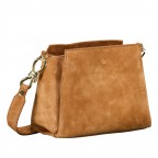 Umhängetasche Velours, Farbe: braun, cognac, taupe/khaki, beige, Marke: Hausfelder Manufaktur, Abmessungen in cm: 22x18x10.5, Bild 2 von 8