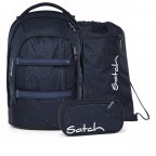 Schulrucksack Pack Midnight Edition Set 3-teilig Night Sky, Farbe: blau/petrol, Marke: Satch, EAN: 4057081210640, Abmessungen in cm: 30x45x22, Bild 1 von 13
