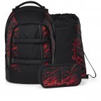 Schulrucksack Pack Midnight Edition Set 3-teilig Night Rider, Farbe: schwarz, Marke: Satch, EAN: 4057081210657, Abmessungen in cm: 30x45x22, Bild 1 von 13