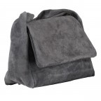 Umhängetasche Velours Grau, Farbe: grau, Marke: Hausfelder Manufaktur, EAN: 4065646022652, Abmessungen in cm: 26x20.5x12.5, Bild 2 von 8