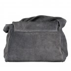 Umhängetasche Velours Grau, Farbe: grau, Marke: Hausfelder Manufaktur, EAN: 4065646022652, Abmessungen in cm: 26x20.5x12.5, Bild 3 von 8