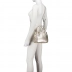 Handtasche Metallic Gold, Farbe: metallic, Marke: Hausfelder Manufaktur, EAN: 4065646022737, Abmessungen in cm: 23x18x10, Bild 6 von 7
