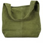 Beuteltasche Velours Oliv, Farbe: grün/oliv, Marke: Hausfelder Manufaktur, EAN: 4065646022768, Abmessungen in cm: 32.5x32x17, Bild 3 von 5