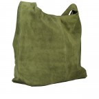 Beuteltasche Velours Oliv, Farbe: grün/oliv, Marke: Hausfelder Manufaktur, EAN: 4065646022768, Abmessungen in cm: 32.5x32x17, Bild 2 von 5