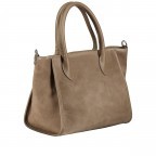 Handtasche Velours Taupe, Farbe: taupe/khaki, Marke: Hausfelder Manufaktur, EAN: 4065646022874, Abmessungen in cm: 28x22x14.5, Bild 2 von 8