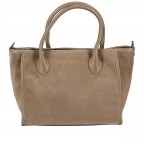 Handtasche Velours Taupe, Farbe: taupe/khaki, Marke: Hausfelder Manufaktur, EAN: 4065646022874, Abmessungen in cm: 28x22x14.5, Bild 3 von 8