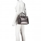 Handtasche Metallic Anthra, Farbe: anthrazit, Marke: Hausfelder Manufaktur, EAN: 4065646022980, Abmessungen in cm: 29.5x22.5x12, Bild 6 von 7