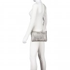 Umhängetasche Metallic Grau, Farbe: grau, Marke: Hausfelder Manufaktur, EAN: 4065646022959, Abmessungen in cm: 25x17x4, Bild 7 von 8