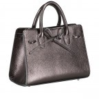 Handtasche Metallic Anthra, Farbe: anthrazit, Marke: Hausfelder Manufaktur, EAN: 4065646023062, Abmessungen in cm: 28.5x21x12, Bild 2 von 7