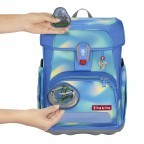 Schulranzen Cloud Flash Set 5-teilig Ninja Zazu, Farbe: blau/petrol, Marke: Step by Step, EAN: 4047443525062, Abmessungen in cm: 28x37.5x20, Bild 3 von 14