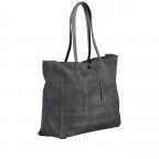 Shopper Velours Grau, Farbe: grau, Marke: Hausfelder Manufaktur, EAN: 4065646023123, Abmessungen in cm: 36x30x12, Bild 2 von 5