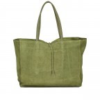 Shopper Velours Oliv, Farbe: grün/oliv, Marke: Hausfelder Manufaktur, EAN: 4065646023154, Abmessungen in cm: 36x30x12, Bild 3 von 5