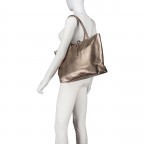 Shopper Metallic Bronze, Farbe: metallic, Marke: Hausfelder Manufaktur, EAN: 4065646023185, Abmessungen in cm: 37x29.5x11.5, Bild 4 von 5