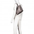 Handtasche Metallic Anthra, Farbe: anthrazit, Marke: Hausfelder Manufaktur, EAN: 4065646023253, Abmessungen in cm: 23x22.5x8.5, Bild 5 von 8
