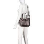 Handtasche Metallic Anthra, Farbe: anthrazit, Marke: Hausfelder Manufaktur, EAN: 4065646023253, Abmessungen in cm: 23x22.5x8.5, Bild 7 von 8